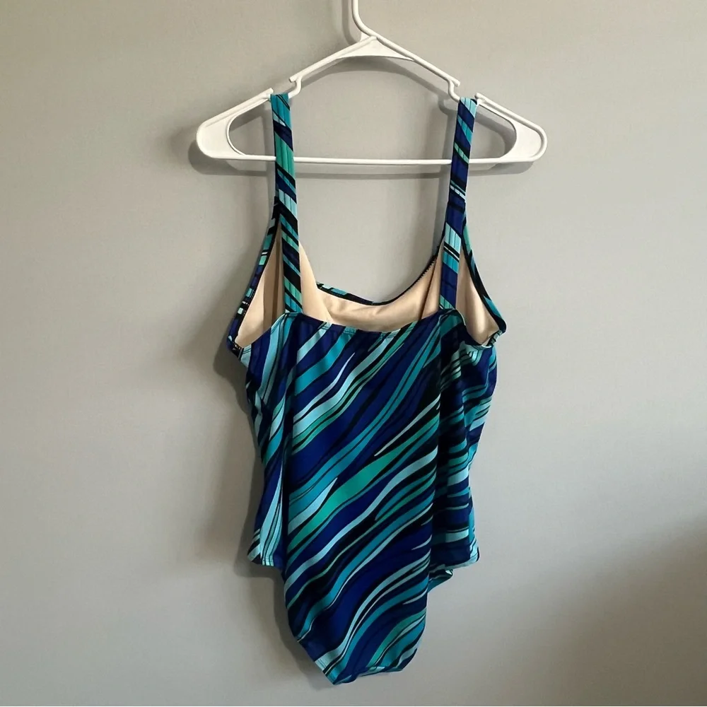 Islander 18 Multicolor Blue One Piece Swimsuit Bathing Suit